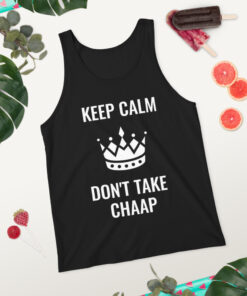 "Keep Clam Don't Take Chaap" Unisex Tank Top